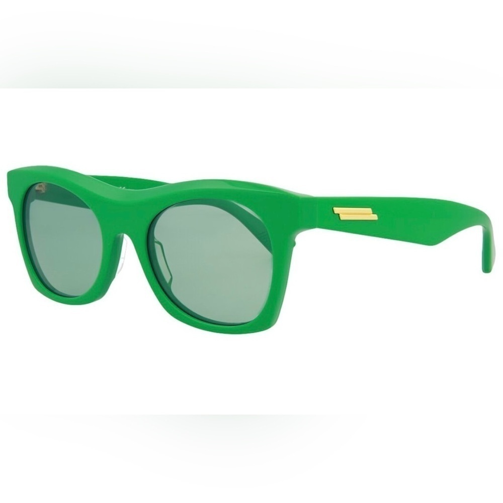 NEW Bottega Veneta Green Unisex 54mm Square Sunglasses